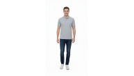 Erkek Polo Yaka Düğmeli Pike Kumaş Tişört Regular Fit Kısa Kol T-Shirt - Gri Erkek Polo Yaka Düğmeli Pike Kumaş Tişört Regular Fit Kısa Kol T-Shirt - Gri