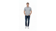 Erkek Polo Yaka Düğmeli Pike Kumaş Tişört Regular Fit Kısa Kol T-Shirt - Gri Erkek Polo Yaka Düğmeli Pike Kumaş Tişört Regular Fit Kısa Kol T-Shirt - Gri