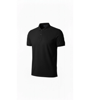 Erkek Polo Yaka Düğmeli Pike Kumaş Tişört Regular Fit Kısa Kol T-Shirt - Siyah