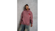 Erkek 3 İplik Pamuklu Kapüşonlu Baskılı Cepli Oversize Sweatshirt Hoodie - Gül Kurusu Erkek 3 İplik Pamuklu Kapüşonlu Baskılı Cepli Oversize Sweatshirt Hoodie - Gül Kurusu
