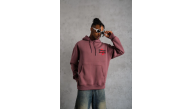 Erkek 3 İplik Pamuklu Kapüşonlu Baskılı Cepli Oversize Sweatshirt Hoodie - Gül Kurusu Erkek 3 İplik Pamuklu Kapüşonlu Baskılı Cepli Oversize Sweatshirt Hoodie - Gül Kurusu