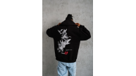 Erkek 3 İplik Pamuklu Kapüşonlu Baskılı Cepli Oversize Sweatshirt Hoodie - Siyah Erkek 3 İplik Pamuklu Kapüşonlu Baskılı Cepli Oversize Sweatshirt Hoodie - Siyah
