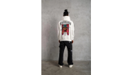Erkek 3 İplik Pamuklu Kapüşonlu Baskılı Cepli Oversize Sweatshirt Hoodie - Beyaz Erkek 3 İplik Pamuklu Kapüşonlu Baskılı Cepli Oversize Sweatshirt Hoodie - Beyaz
