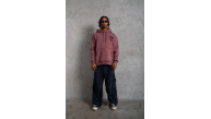 Erkek 3 İplik Pamuklu Kapüşonlu Baskılı Cepli Oversize Sweatshirt Hoodie - Gül Kurusu Erkek 3 İplik Pamuklu Kapüşonlu Baskılı Cepli Oversize Sweatshirt Hoodie - Gül Kurusu