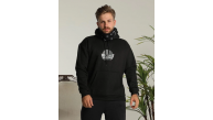 Erkek 3 İplik Pamuklu Kapüşonlu Baskılı Cepli Oversize Sweatshirt Hoodie - Siyah Erkek 3 İplik Pamuklu Kapüşonlu Baskılı Cepli Oversize Sweatshirt Hoodie - Siyah