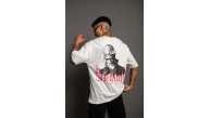 Erkek Baskılı T-Shirt Oversize Kısa kol Bisiklet yaka tişort - Beyaz Erkek Baskılı T-Shirt Oversize Kısa kol Bisiklet yaka tişort - Beyaz