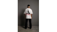Erkek Baskılı T-Shirt Oversize Kısa kol Bisiklet yaka tişort - Beyaz Erkek Baskılı T-Shirt Oversize Kısa kol Bisiklet yaka tişort - Beyaz