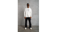 Erkek 3 İplik Pamuklu Kapüşonlu Baskılı Cepli Oversize Sweatshirt Hoodie - Beyaz Erkek 3 İplik Pamuklu Kapüşonlu Baskılı Cepli Oversize Sweatshirt Hoodie - Beyaz
