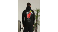 Erkek 3 İplik Pamuklu Kapüşonlu Baskılı Cepli Oversize Sweatshirt Hoodie - Siyah Erkek 3 İplik Pamuklu Kapüşonlu Baskılı Cepli Oversize Sweatshirt Hoodie - Siyah
