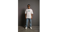 Erkek Kısa Kol Yazlık Tişört Bisiklet Yaka Baskılı Oversize T-Shirt - Beyaz Erkek Kısa Kol Yazlık Tişört Bisiklet Yaka Baskılı Oversize T-Shirt - Beyaz