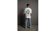 Erkek Kısa Kol Yazlık Tişört Bisiklet Yaka Baskılı Oversize T-Shirt - Beyaz Erkek Kısa Kol Yazlık Tişört Bisiklet Yaka Baskılı Oversize T-Shirt - Beyaz