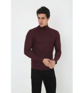 Erkek Tam Boğazlı Fitilli Likrali Koşkorse Badi - Bordo