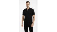 Erkek Yazlık Dokuma Triko Tişört Düğmesiz Polo Yaka Kısa Kol T-Shirt - Siyah Erkek Yazlık Dokuma Triko Tişört Düğmesiz Polo Yaka Kısa Kol T-Shirt - Siyah