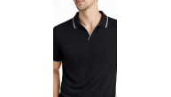 Erkek Yazlık Dokuma Triko Tişört Düğmesiz Polo Yaka Kısa Kol T-Shirt - Siyah Erkek Yazlık Dokuma Triko Tişört Düğmesiz Polo Yaka Kısa Kol T-Shirt - Siyah