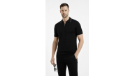 Erkek Yazlık Dokuma Triko Tişört Düğmesiz Polo Yaka Kısa Kol T-Shirt - Siyah Erkek Yazlık Dokuma Triko Tişört Düğmesiz Polo Yaka Kısa Kol T-Shirt - Siyah