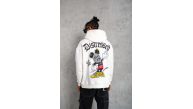 Erkek 3 İplik Pamuklu Kapüşonlu Baskılı Cepli Oversize Sweatshirt Hoodie - Beyaz Erkek 3 İplik Pamuklu Kapüşonlu Baskılı Cepli Oversize Sweatshirt Hoodie - Beyaz