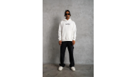 Erkek 3 İplik Pamuklu Kapüşonlu Baskılı Cepli Oversize Sweatshirt Hoodie - Beyaz Erkek 3 İplik Pamuklu Kapüşonlu Baskılı Cepli Oversize Sweatshirt Hoodie - Beyaz