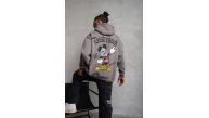 Erkek 3 İplik Pamuklu Kapüşonlu Kanguru Cepli Sweatshirt Hoodie - Gri Erkek 3 İplik Pamuklu Kapüşonlu Kanguru Cepli Sweatshirt Hoodie - Gri
