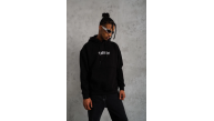 Erkek Baskılı Kapüşonlu 3 iplik pamuklu hoodie Sweatshirt - Siyah Erkek Baskılı Kapüşonlu 3 iplik pamuklu hoodie Sweatshirt - Siyah