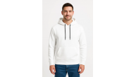 Erkek 3 İplik Pamuklu Kapüşonlu Kanguru Cepli SweatShirt hoodie - Beyaz Erkek 3 İplik Pamuklu Kapüşonlu Kanguru Cepli SweatShirt hoodie - Beyaz