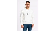 Erkek 3 İplik Pamuklu Kapüşonlu Kanguru Cepli SweatShirt hoodie - Beyaz Erkek 3 İplik Pamuklu Kapüşonlu Kanguru Cepli SweatShirt hoodie - Beyaz