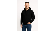 Erkek 3 İplik Pamuklu Kapüşonlu Kanguru Cepli SweatShirt hoodie - Siyah Erkek 3 İplik Pamuklu Kapüşonlu Kanguru Cepli SweatShirt hoodie - Siyah