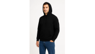 Erkek 3 İplik Pamuklu Kapüşonlu Kanguru Cepli SweatShirt hoodie - Siyah Erkek 3 İplik Pamuklu Kapüşonlu Kanguru Cepli SweatShirt hoodie - Siyah