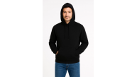 Erkek 3 İplik Pamuklu Kapüşonlu Kanguru Cepli SweatShirt hoodie - Siyah Erkek 3 İplik Pamuklu Kapüşonlu Kanguru Cepli SweatShirt hoodie - Siyah