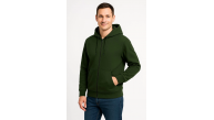 Erkek 3 İplik Pamuklu Kapüşonlu Tam Fermuarlı Cepli Hoodie Sweatshirt - Haki Erkek 3 İplik Pamuklu Kapüşonlu Tam Fermuarlı Cepli Hoodie Sweatshirt - Haki