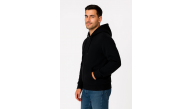 Erkek 3 İplik Pamuklu Kapüşonlu Tam Fermuarlı Cepli Hoodie Sweatshirt - Siyah Erkek 3 İplik Pamuklu Kapüşonlu Tam Fermuarlı Cepli Hoodie Sweatshirt - Siyah