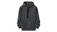 Kadın Kapüşonlu Kanguru Cepli 3 İplik Pamuklu Oversize Hoodie Sweatshirt - Füme Kadın Kapüşonlu Kanguru Cepli 3 İplik Pamuklu Oversize Hoodie Sweatshirt - Füme