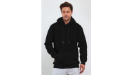 Erkek 3 İplik Pamuklu Kapüşonlu Cepli Oversize Hoodie Sweatshirt - Siyah Erkek 3 İplik Pamuklu Kapüşonlu Cepli Oversize Hoodie Sweatshirt - Siyah