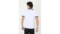 Erkek Polo Yaka Tişört Slim Fit Baskılı Kısa Kol T-Shirt - Beyaz Erkek Polo Yaka Tişört Slim Fit Baskılı Kısa Kol T-Shirt - Beyaz