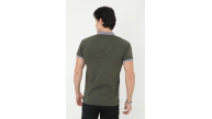 Erkek Polo Yaka tişört Slim Fit Baskılı Kısa kol T-Shirt - Haki Erkek Polo Yaka tişört Slim Fit Baskılı Kısa kol T-Shirt - Haki