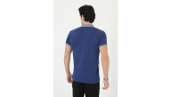 Erkek Polo Yaka tişört Slim Fit Baskılı Kısa kol T-Shirt - Mavi Erkek Polo Yaka tişört Slim Fit Baskılı Kısa kol T-Shirt - Mavi