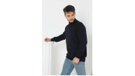 Erkek Yarım Balıkçı Yaka Triko Kazak - Lacivert Erkek Yarım Balıkçı Yaka Triko Kazak - Lacivert