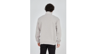 Erkek Yarım Fermuarlı Baskılı 3 iplik pamuklu sweatshirt - Boyalı Gri Erkek Yarım Fermuarlı Baskılı 3 iplik pamuklu sweatshirt - Boyalı Gri