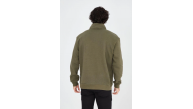 Erkek Yarım Fermuarlı Baskılı 3 iplik pamuklu sweatshirt - Yeşil Erkek Yarım Fermuarlı Baskılı 3 iplik pamuklu sweatshirt - Yeşil