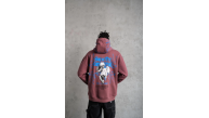 Erkek 3 İplik Pamuklu Kapüşonlu Baskılı Cepli Sweatshirt Hoodie - Gül Kurusu Erkek 3 İplik Pamuklu Kapüşonlu Baskılı Cepli Sweatshirt Hoodie - Gül Kurusu