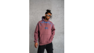 Erkek 3 İplik Pamuklu Kapüşonlu Baskılı Cepli Sweatshirt Hoodie - Gül Kurusu Erkek 3 İplik Pamuklu Kapüşonlu Baskılı Cepli Sweatshirt Hoodie - Gül Kurusu