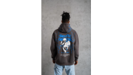 Erkek 3 İplik Pamuklu Kapüşonlu Baskılı Cepli Oversize Sweatshirt Hoodie - Gri Erkek 3 İplik Pamuklu Kapüşonlu Baskılı Cepli Oversize Sweatshirt Hoodie - Gri