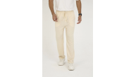 Erkek Jakar Kutu Desenli Baggy Eşofman Pantolon - Bej