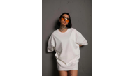 Kadın Tişört Yazlık Düz Kısa kol Penye T-shirt - Beyaz Kadın Tişört Yazlık Düz Kısa kol Penye T-shirt - Beyaz