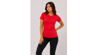 Kadın 3’lü Kısa Kollu Bisiklet Yaka Basic Slim Fit T-Shirt - Kırmızı - Mavi - Turuncu