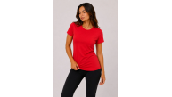 Kadın 3’lü Kısa Kollu Bisiklet Yaka Basic Slim Fit T-Shirt - Kırmızı - Mavi - Turuncu