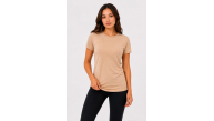 Kadın 3’lü Kısa Kollu Bisiklet Yaka Basic Slim Fit T-Shirt - Pudra Pembe - Mor - Bej