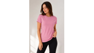 Kadın 3’lü Kısa Kollu Bisiklet Yaka Basic Slim Fit T-Shirt - Pudra Pembe - Mor - Bej