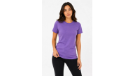 Kadın Basic Bisiklet Yaka Yazlık Slim fit T-Shirt - Mor & Turuncu Kadın Basic Bisiklet Yaka Yazlık Slim fit T-Shirt - Mor & Turuncu