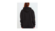 Kadın Oversize Kapüşonlu Cepli Ön Kol Baskılı 3 İplik Pamuklu Hoodie Sweatshirt - Siyah Kadın Oversize Kapüşonlu Cepli Ön Kol Baskılı 3 İplik Pamuklu Hoodie Sweatshirt - Siyah