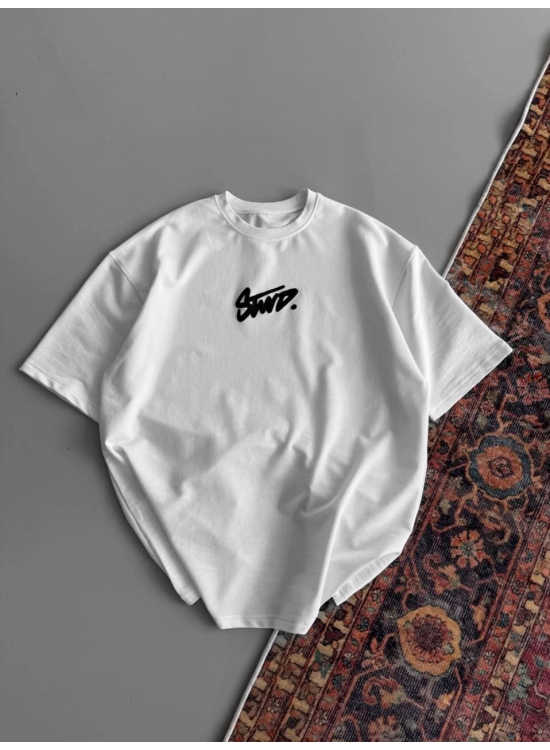 Kadın Yazlık Bisiklet Yaka Baskılı Regular Fit Tişört Kısa Kol T-Shirt - Beyaz Kadın Yazlık Bisiklet Yaka Baskılı Regular Fit Tişört Kısa Kol T-Shirt - Beyaz